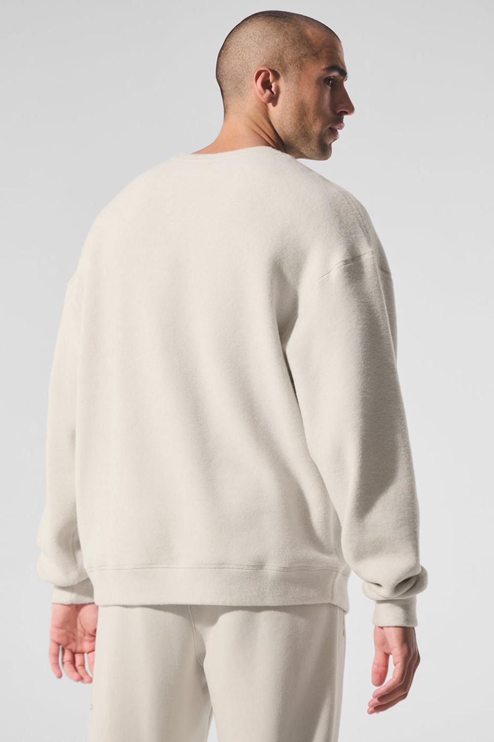 Bone Men Alo Yoga Triumph Restore Crew Neck Sweatshirt | Australia  85213-WGDP