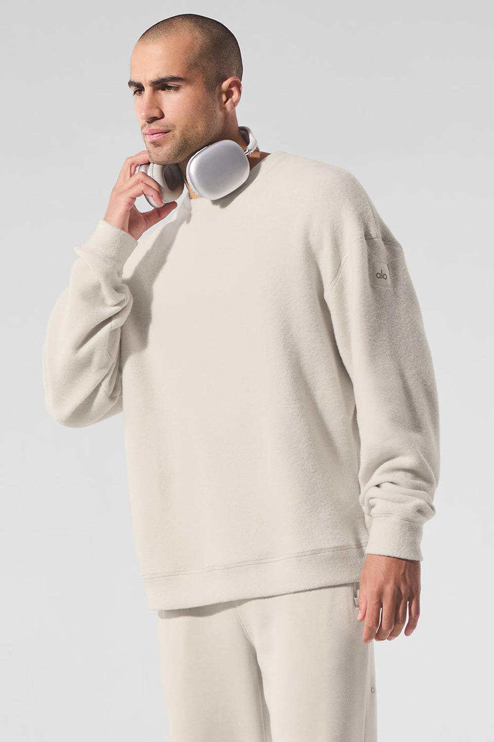 Bone Men Alo Yoga Triumph Restore Crew Neck Sweatshirt | Australia  85213-WGDP