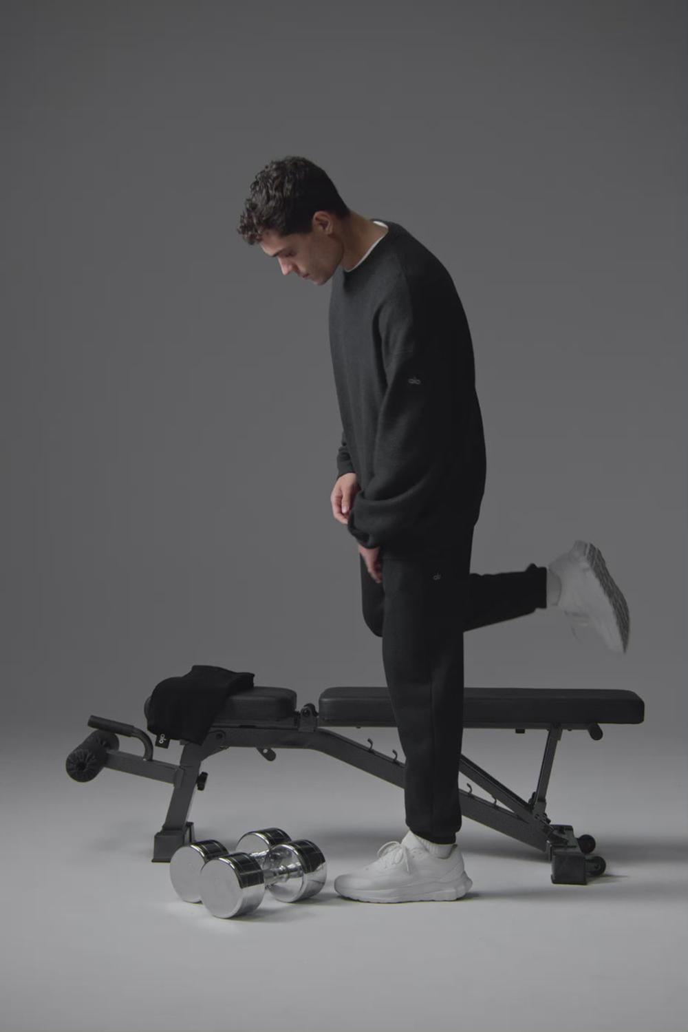 Bone Men Alo Yoga Triumph Restore Crew Neck Sweatshirt | Australia  85213-WGDP