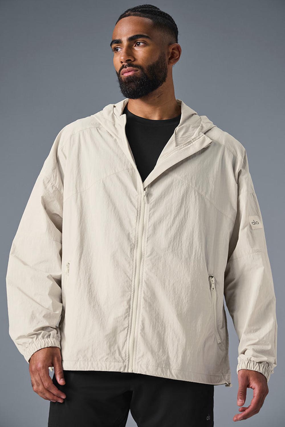 Bone Men Alo Yoga Vantage Nylon Ripstop Track Jacket | Australia  79320-ETUK