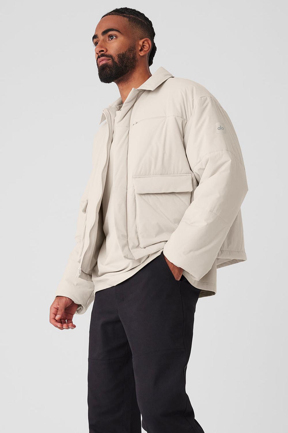 Bone Men Alo Yoga Voyage Utility Cargo Jacket | Australia  13485-XLRF