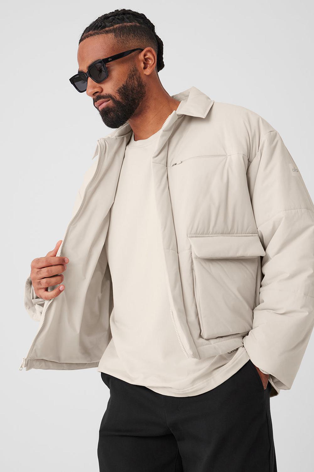 Bone Men Alo Yoga Voyage Utility Cargo Jacket | Australia  13485-XLRF