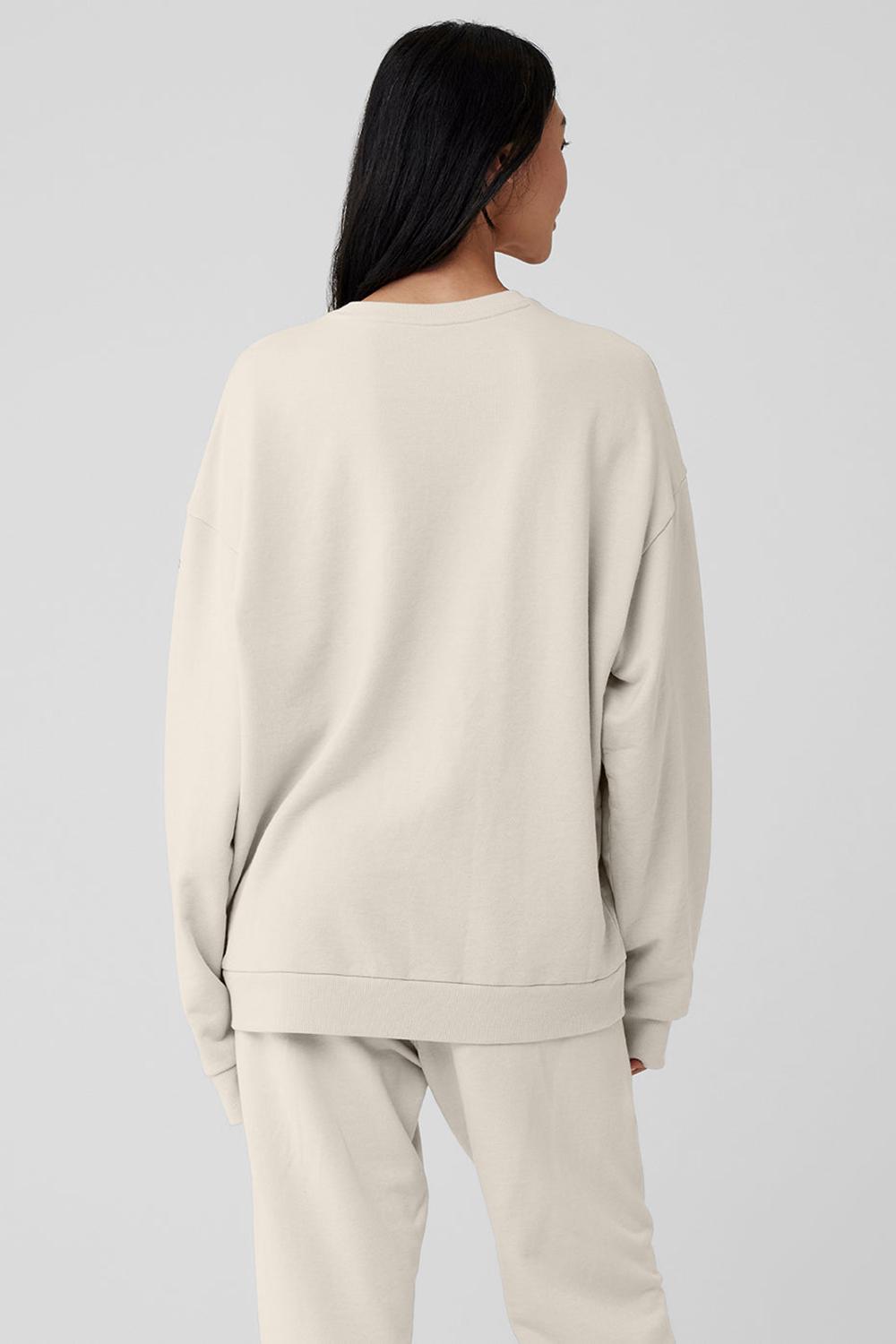 Bone Women Alo Yoga Chill Crew Neck Pullover | Australia  20843-CQVT
