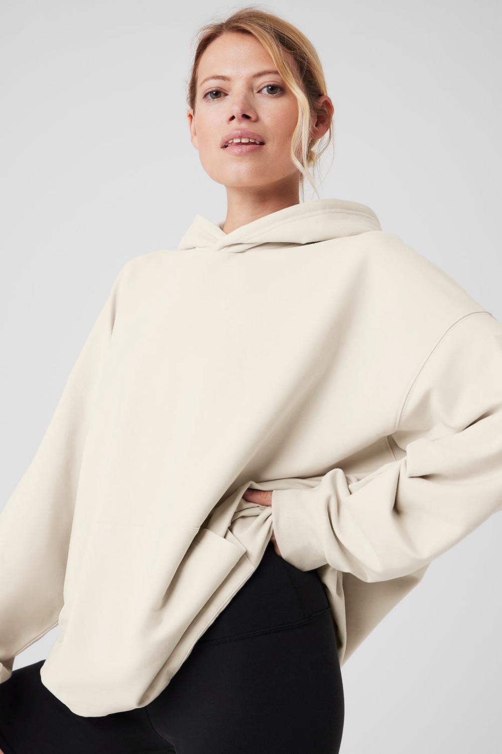 Bone Women Alo Yoga Double Take Hoodie | Australia  65841-OUTP