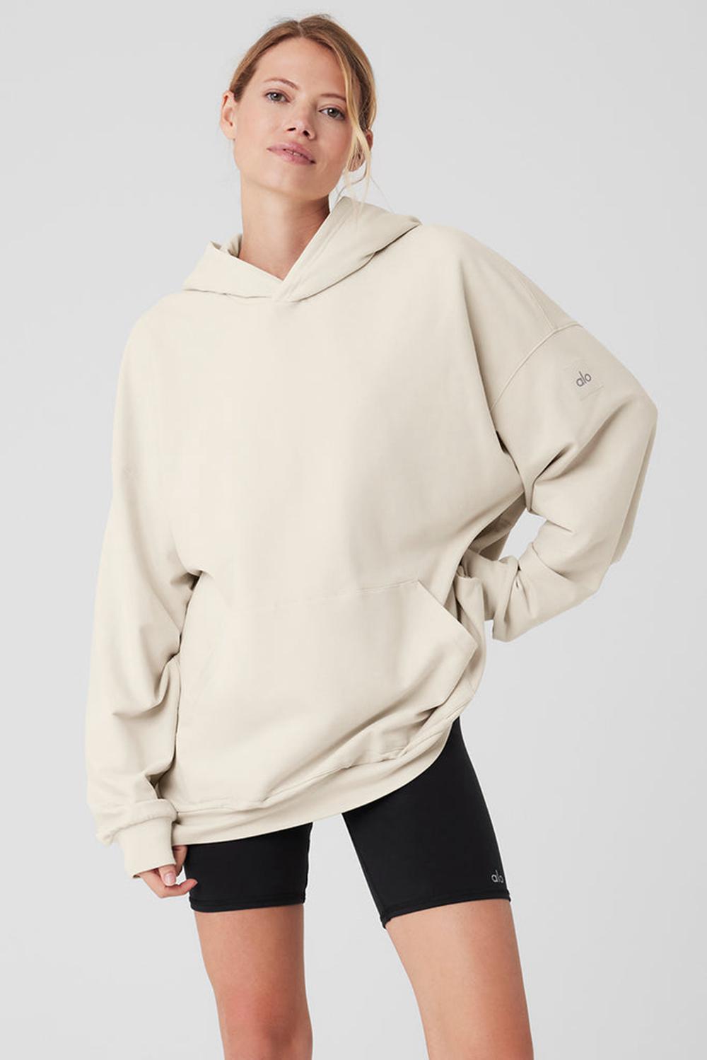 Bone Women Alo Yoga Double Take Hoodie | Australia  65841-OUTP