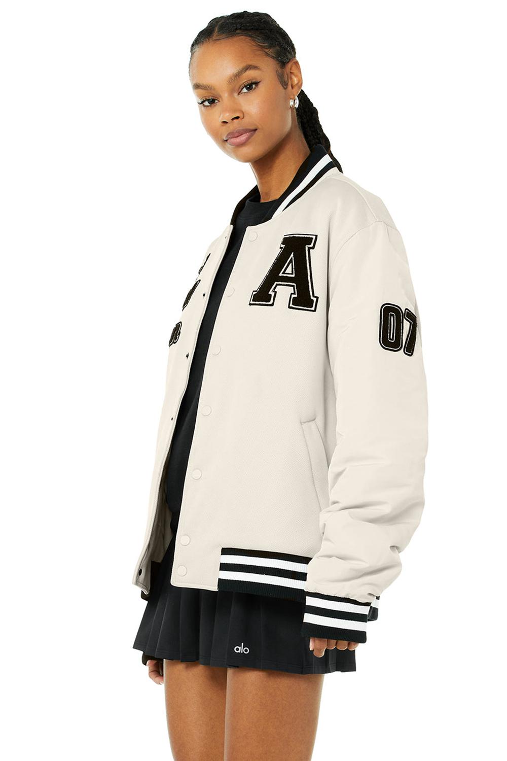 Bone Women Alo Yoga G.O.A.T Jacket | Australia  28365-RPDB