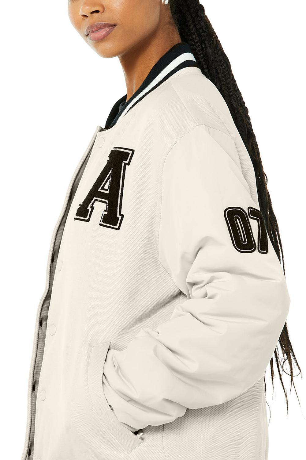 Bone Women Alo Yoga G.O.A.T Jacket | Australia  28365-RPDB