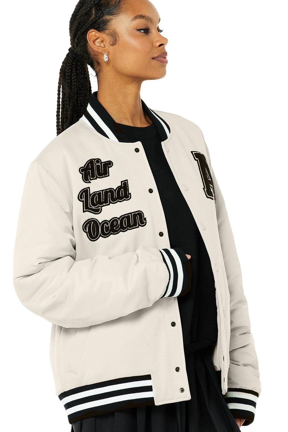 Bone Women Alo Yoga G.O.A.T Jacket | Australia  28365-RPDB