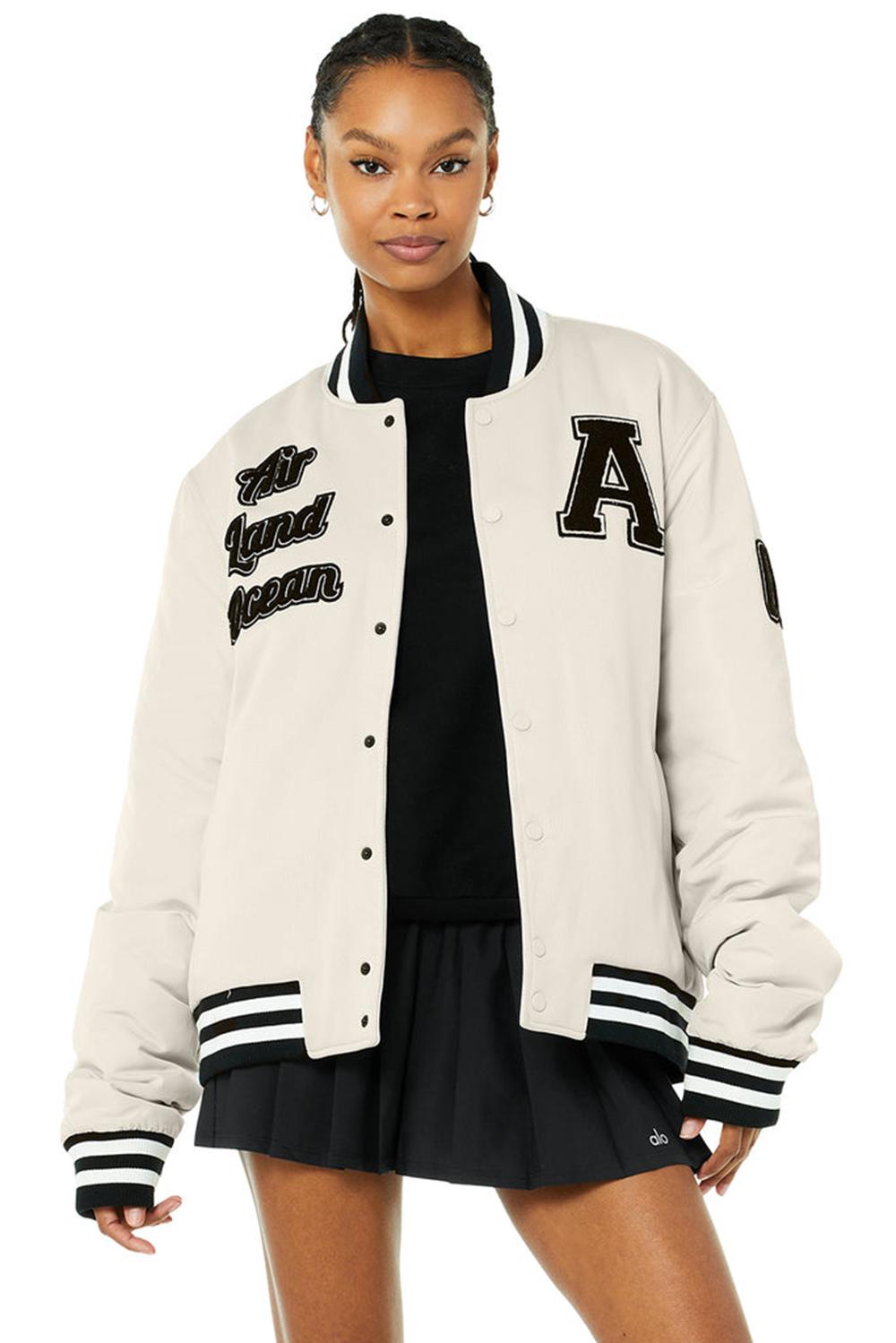 Bone Women Alo Yoga G.O.A.T Jacket | Australia  28365-RPDB