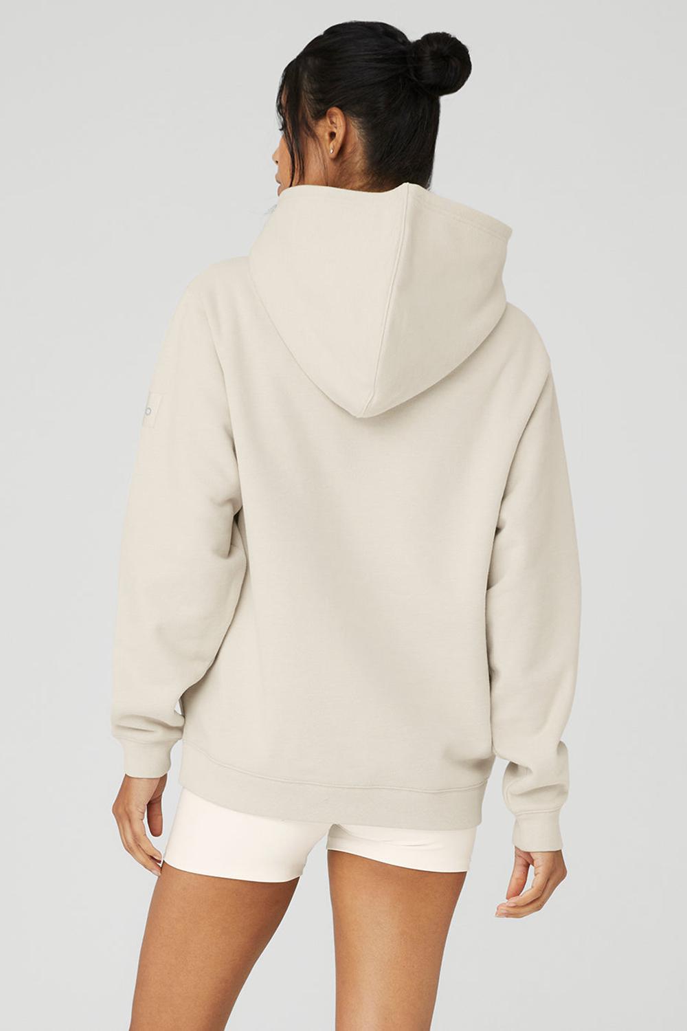 Bone Women Alo Yoga Renown Heavy Weight Hoodie | Australia  72356-UCYO