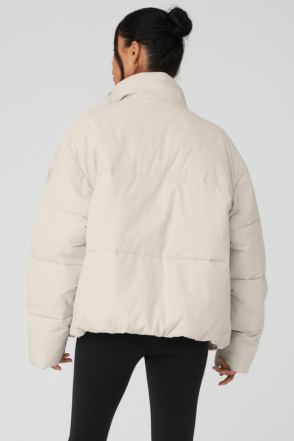 Bone Women Alo Yoga Stretch Woven Street Puffer Jacket | Australia  65487-QJUN