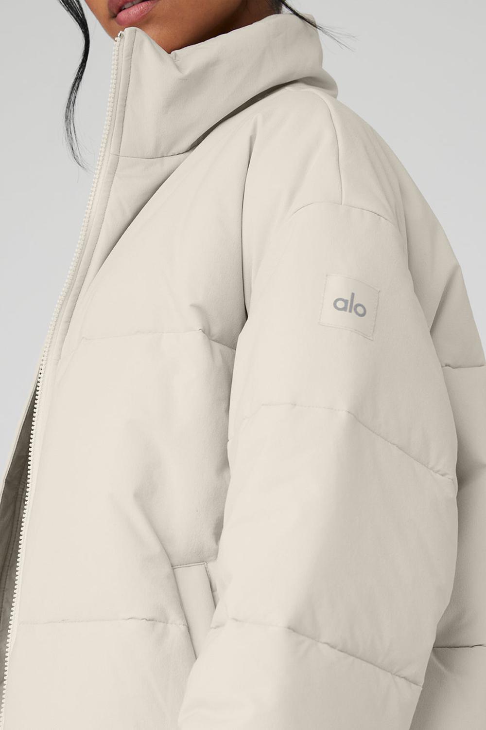 Bone Women Alo Yoga Stretch Woven Street Puffer Jacket | Australia  65487-QJUN