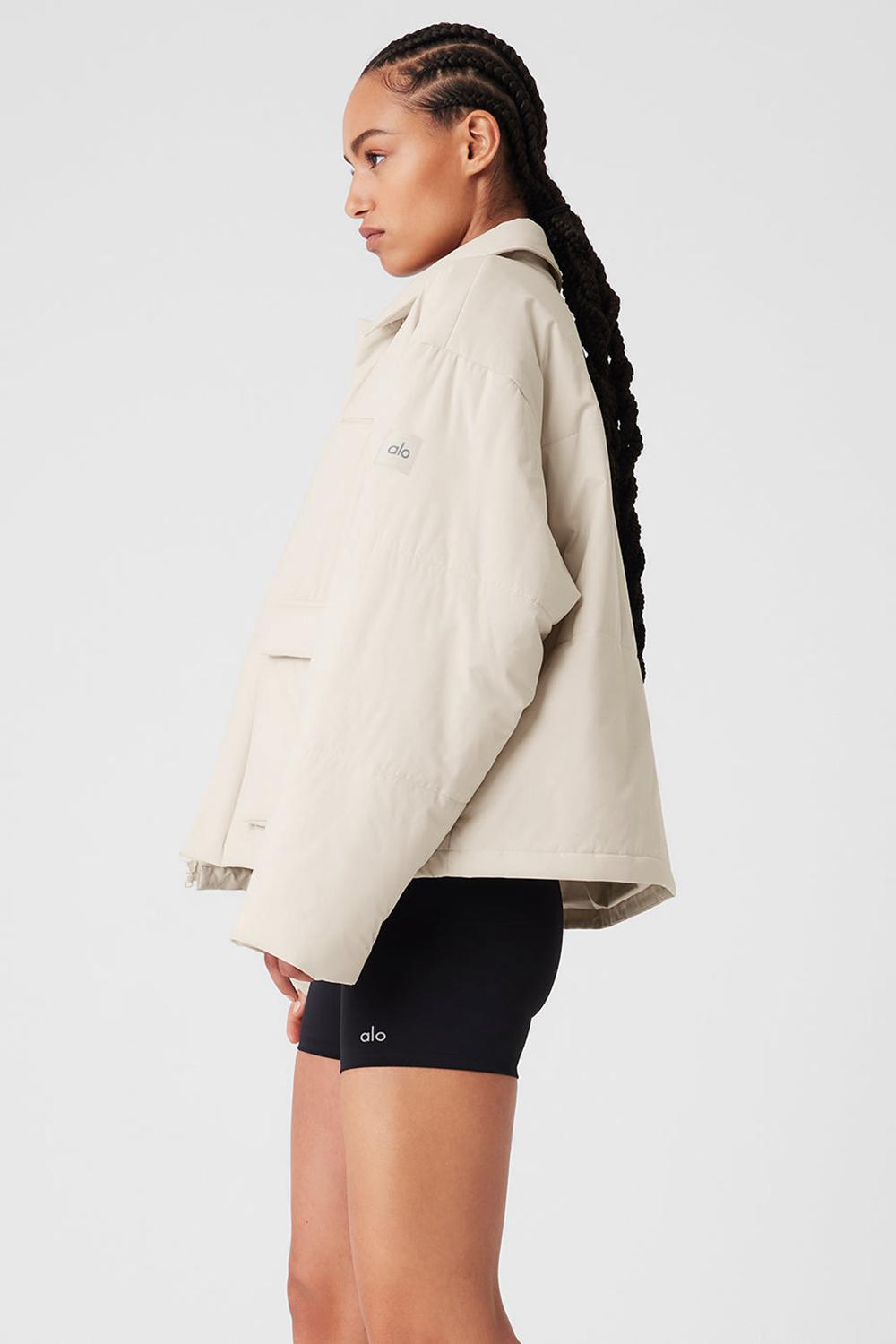 Bone Women Alo Yoga Voyage Utility Cargo Jacket | Australia  86219-GPAZ