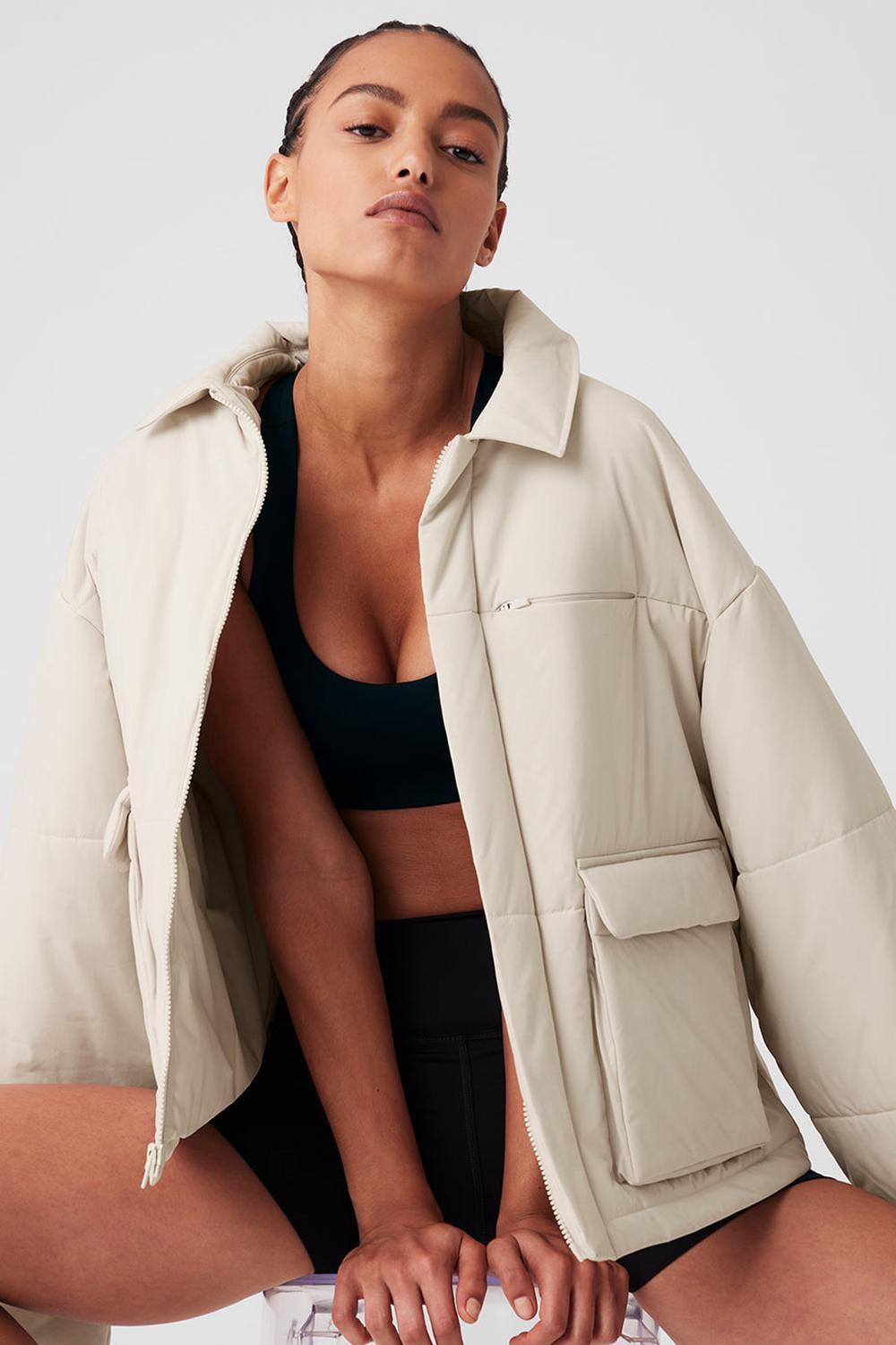 Bone Women Alo Yoga Voyage Utility Cargo Jacket | Australia  86219-GPAZ