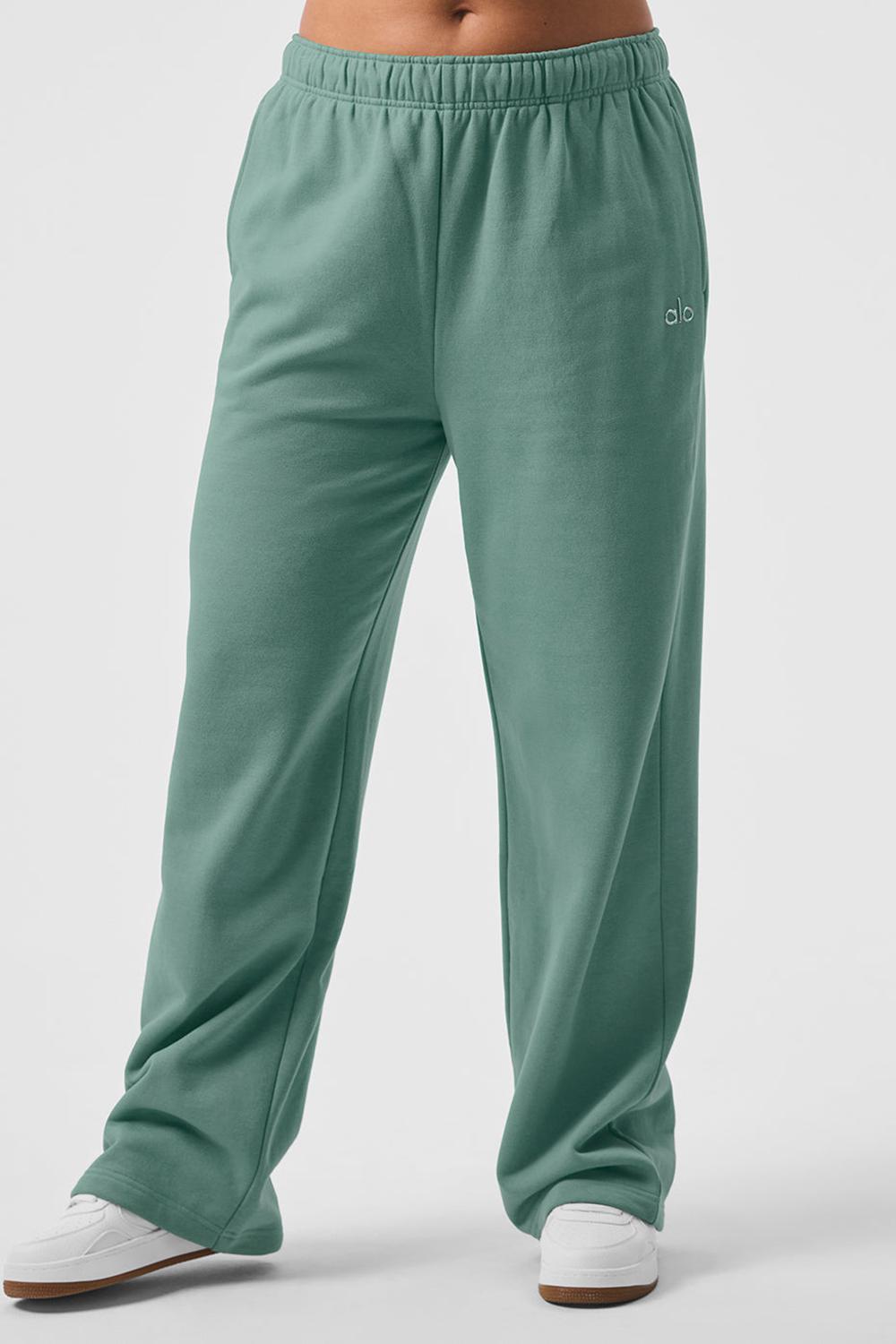 Botanical Green Women Alo Yoga Accolade Straight Leg Sweatpant | Australia  23861-PXBK