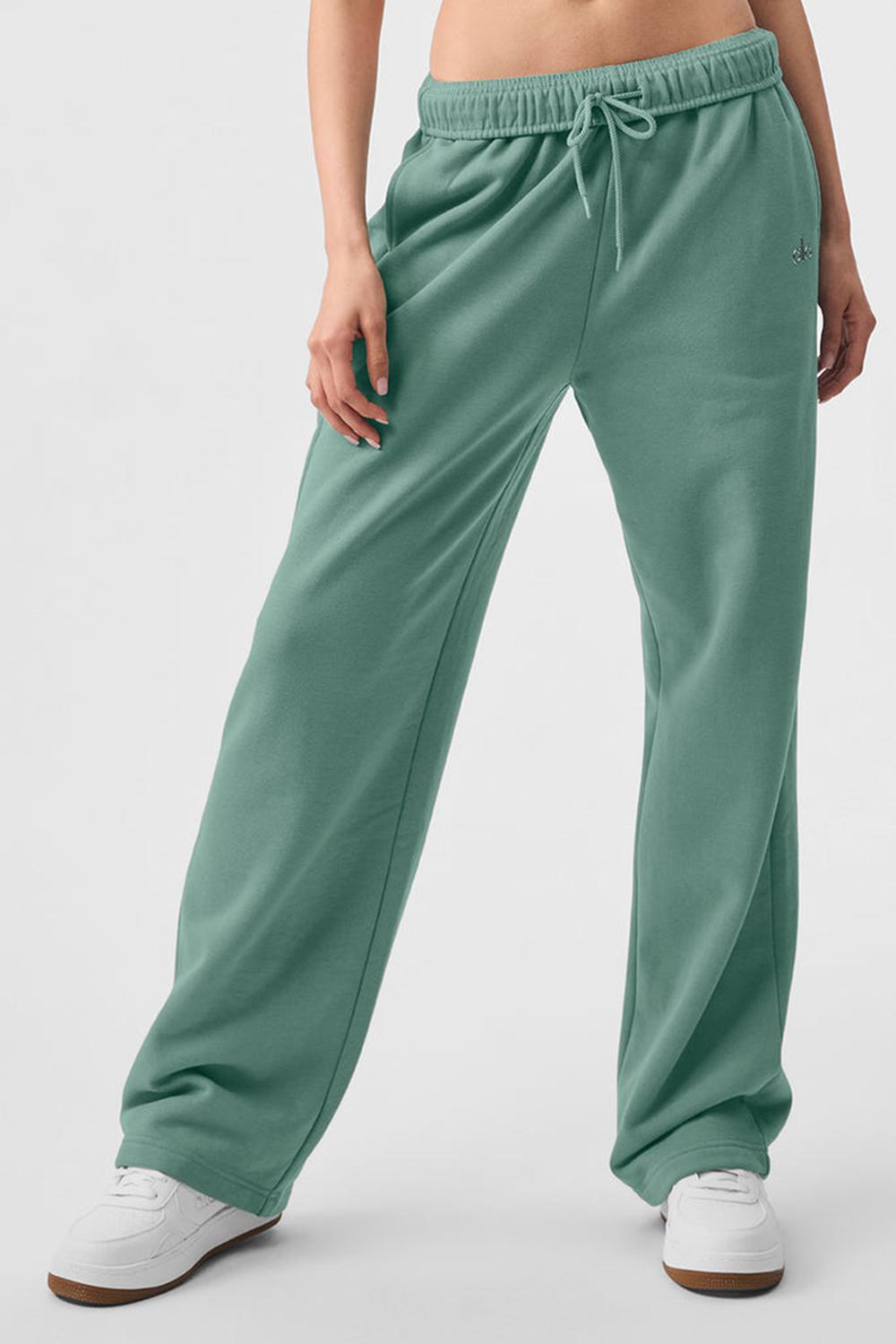 Botanical Green Women Alo Yoga Accolade Straight Leg Sweatpant | Australia  23861-PXBK