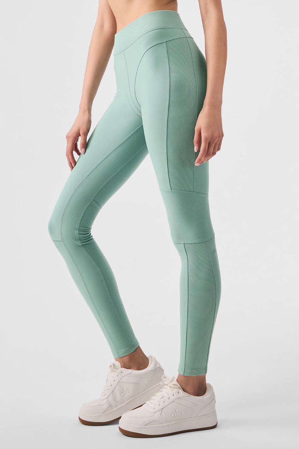 Botanical Green Women Alo Yoga Alosoft High-Waist Head Start Legging | Australia  57862-PRZY