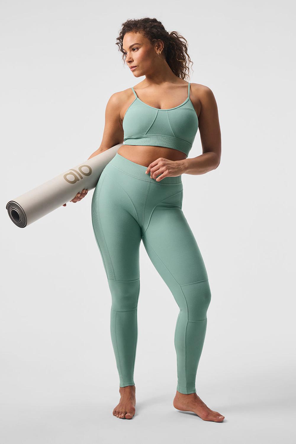 Botanical Green Women Alo Yoga Alosoft High-Waist Head Start Legging | Australia  57862-PRZY