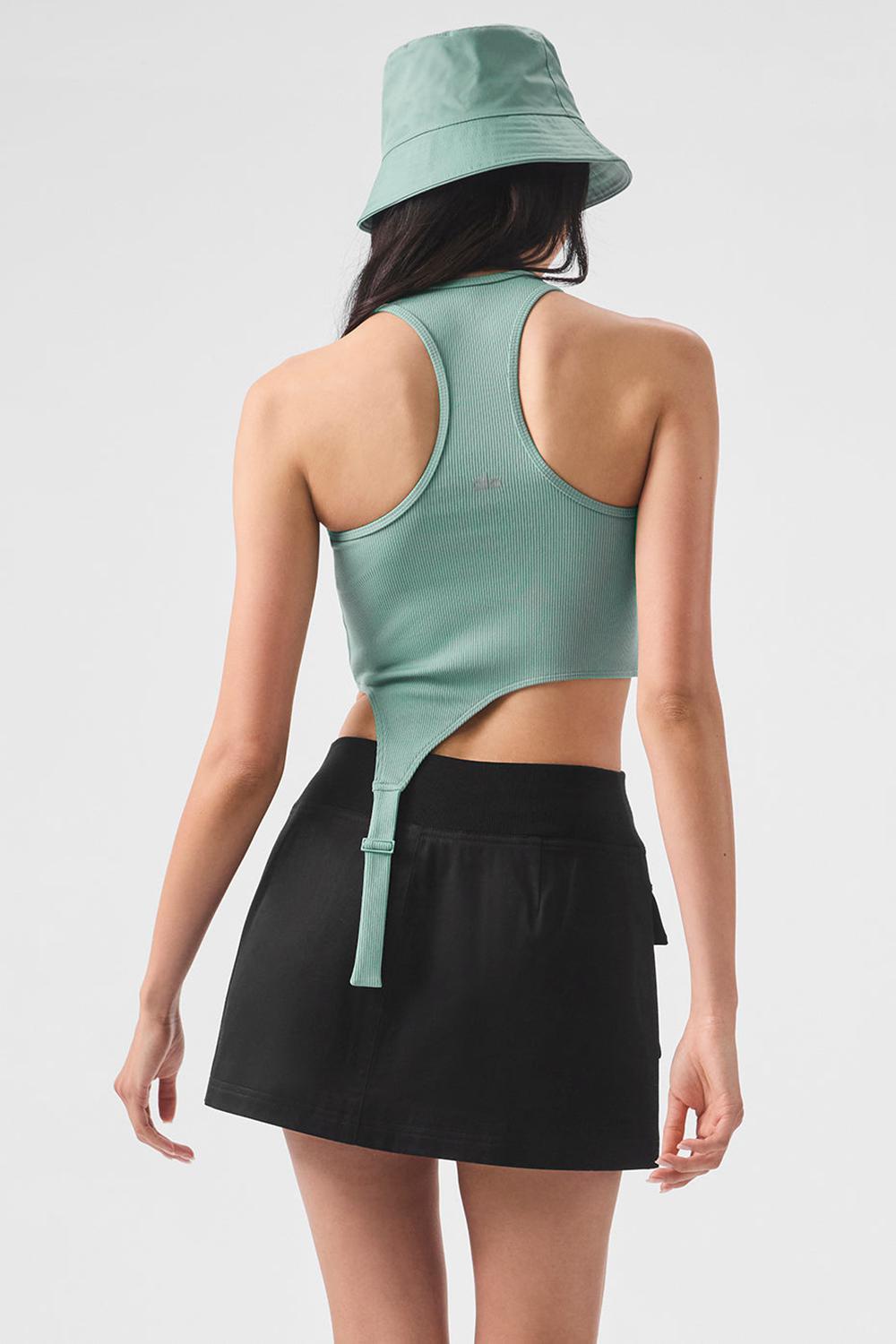 Botanical Green Women Alo Yoga Alosoft Ribbed Revelation Tank | Australia  41352-WZOX