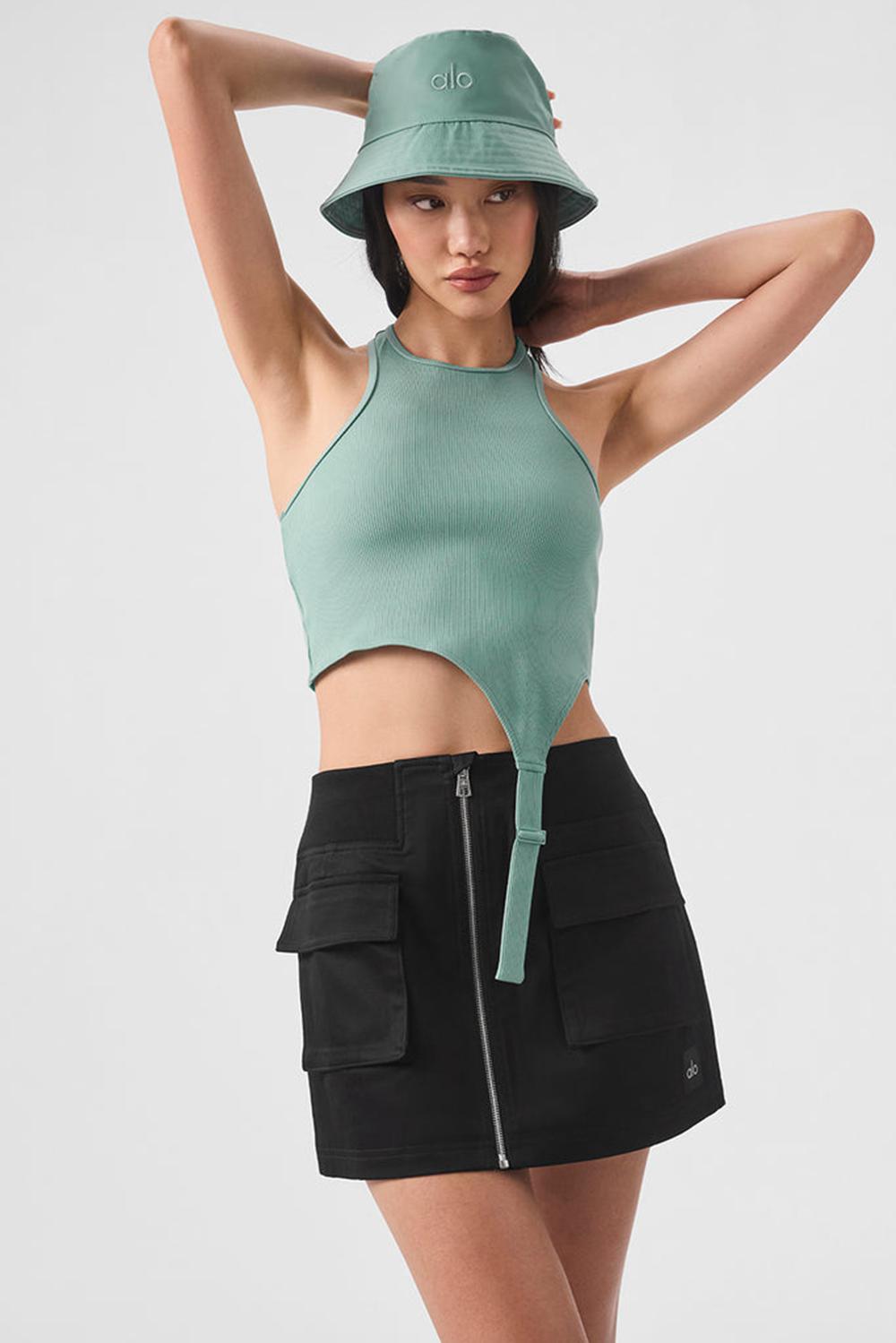 Botanical Green Women Alo Yoga Alosoft Ribbed Revelation Tank | Australia  41352-WZOX