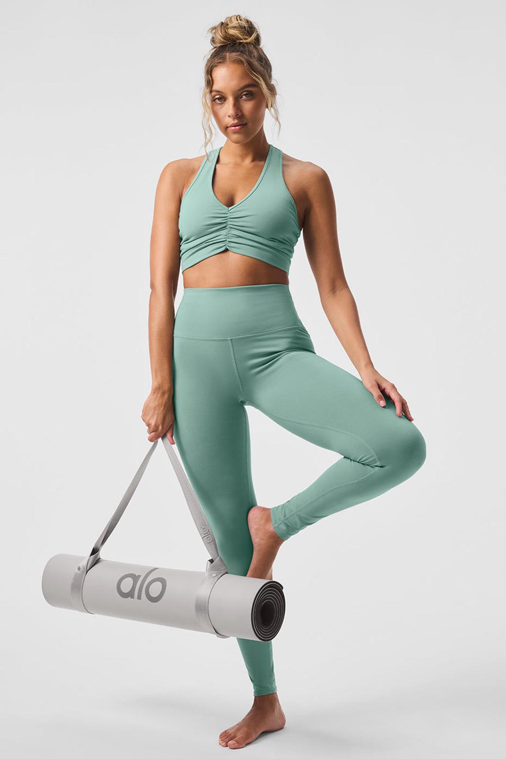 Botanical Green Women Alo Yoga High-Waist Airbrush Legging | Australia  37469-BEAV