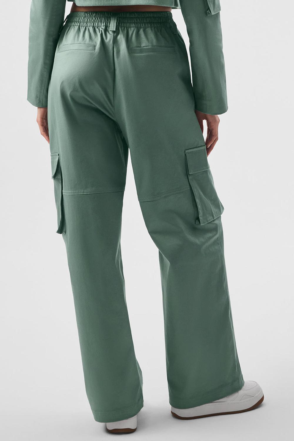 Botanical Green Women Alo Yoga High-Waist Night Out Cargo Pant | Australia  85914-SGUT