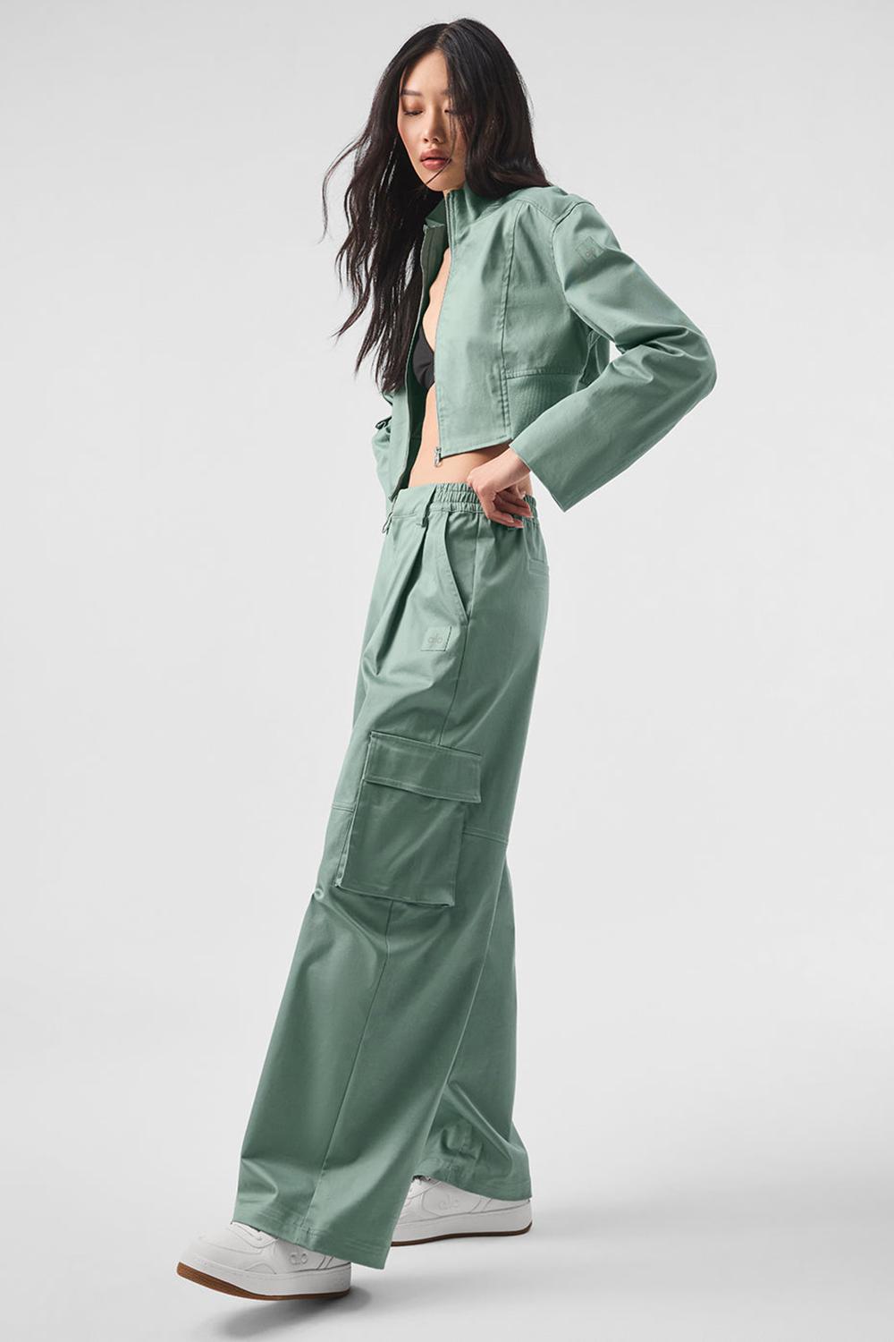 Botanical Green Women Alo Yoga High-Waist Night Out Cargo Pant | Australia  85914-SGUT
