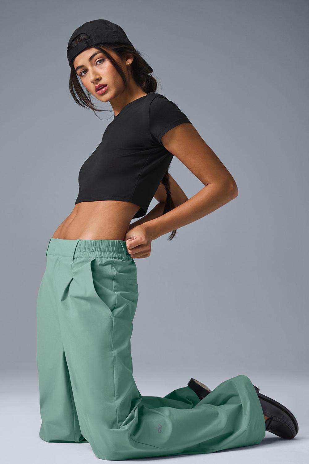 Botanical Green Women Alo Yoga High-Waist Pursuit (Regular) Pant | Australia  81359-YLHB