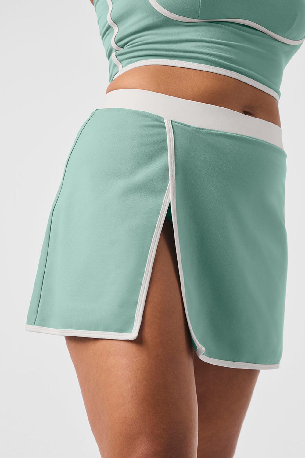 Botanical Green / Ivory Women Alo Yoga Airbrush Streamlined Skirt | Australia  96482-CVTX
