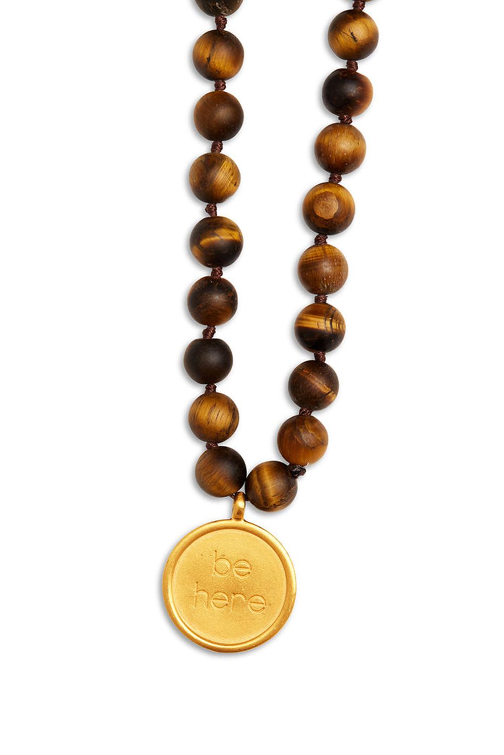 Brown Women Alo Yoga Tiger’s Eye Mala Necklace | Australia  78149-BOZX
