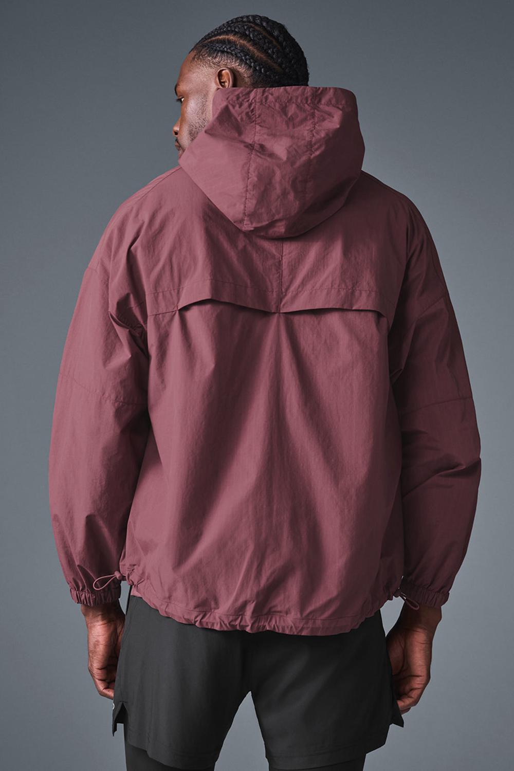 Burgundy Truffle Men Alo Yoga Vantage Nylon Ripstop Track Jacket | Australia  98147-KLUS