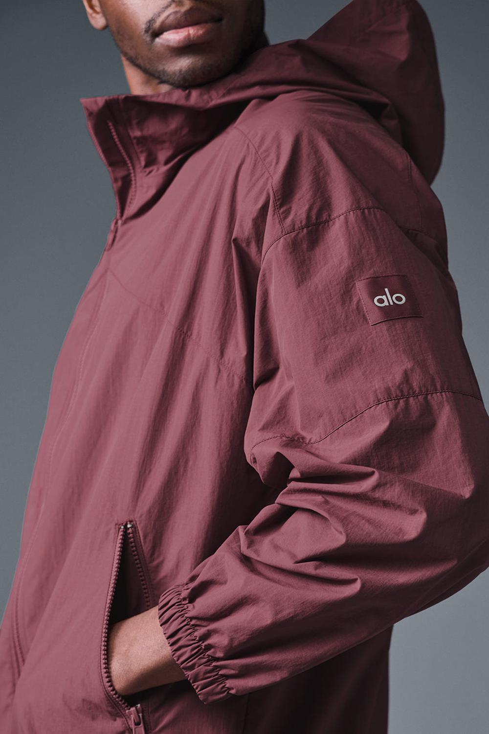 Burgundy Truffle Men Alo Yoga Vantage Nylon Ripstop Track Jacket | Australia  98147-KLUS