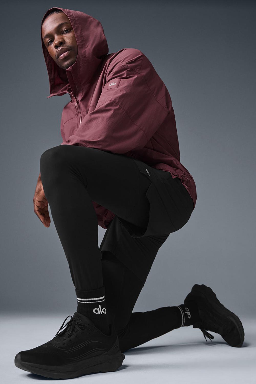 Burgundy Truffle Men Alo Yoga Vantage Nylon Ripstop Track Jacket | Australia  98147-KLUS