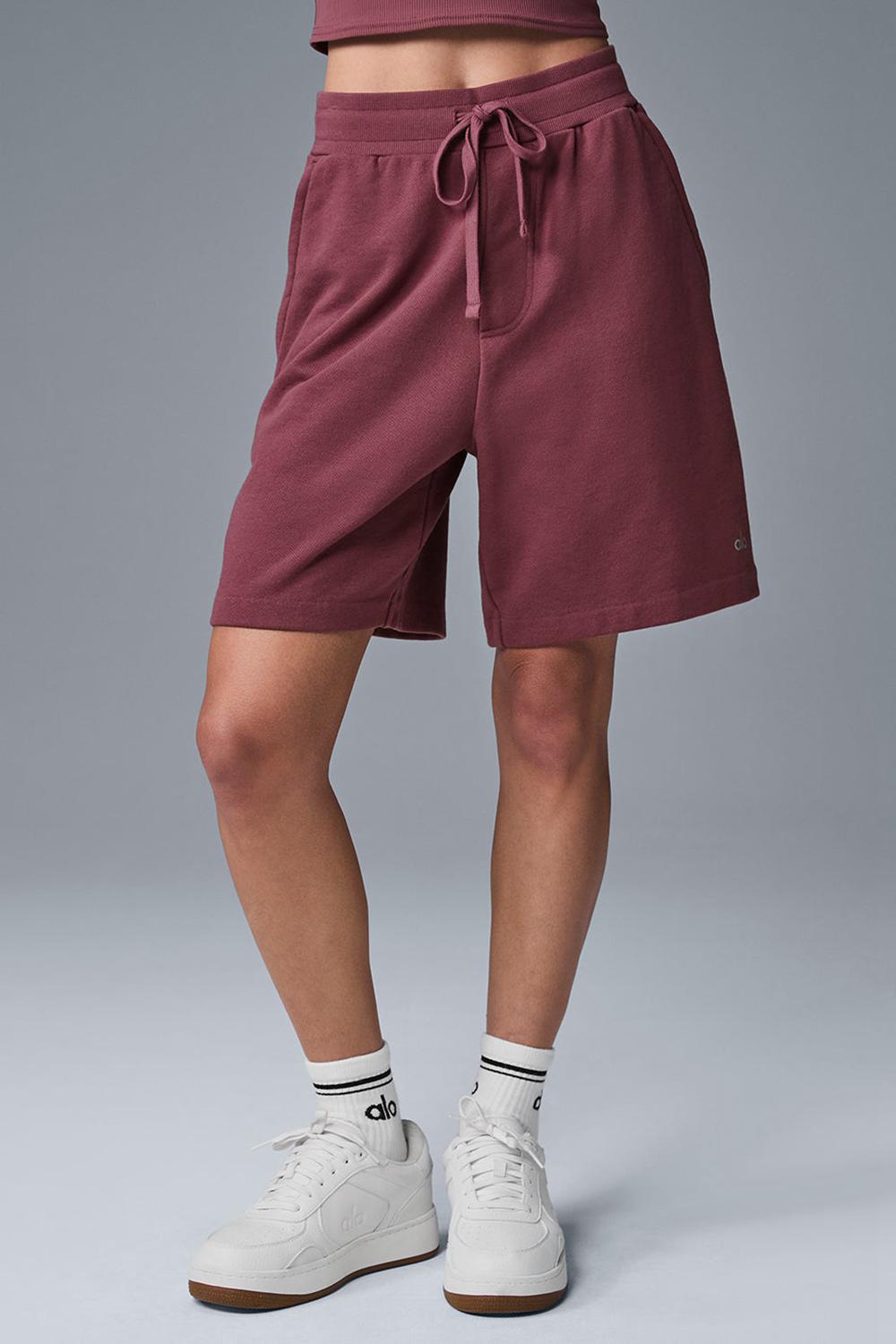 Burgundy Truffle Women Alo Yoga Chill Short | Australia  45013-ENRT