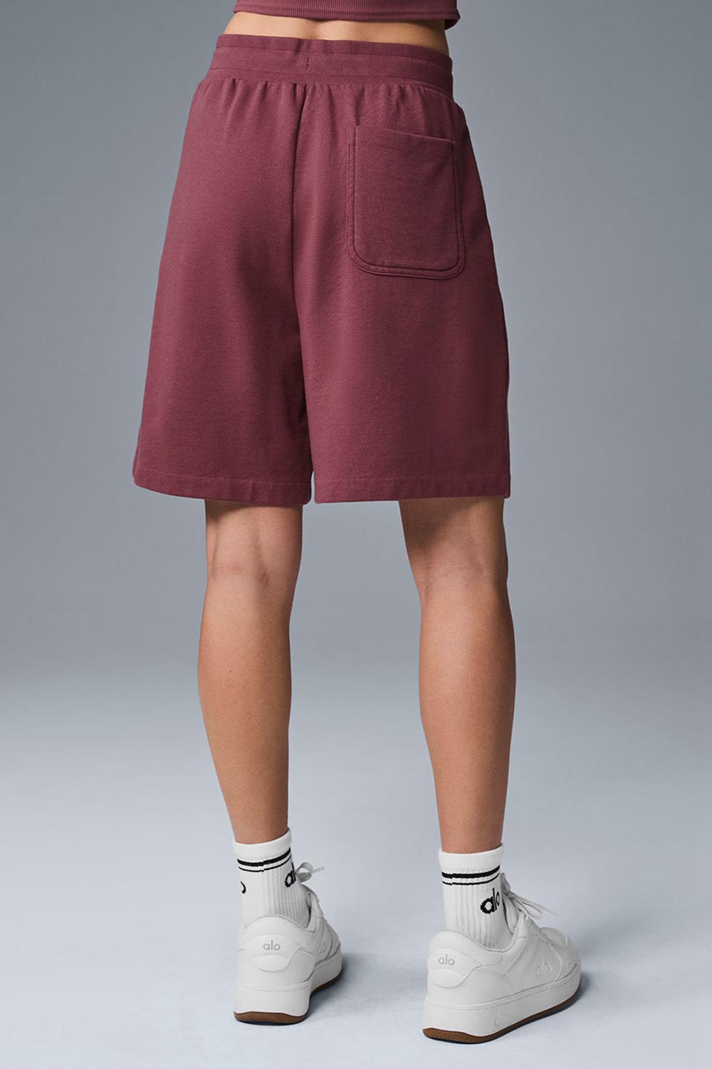 Burgundy Truffle Women Alo Yoga Chill Short | Australia  45013-ENRT