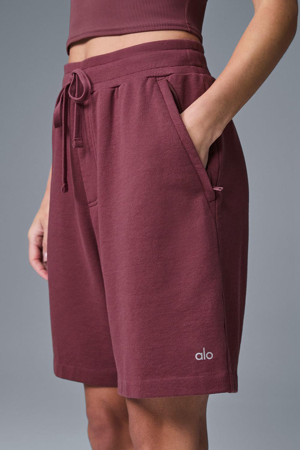 Burgundy Truffle Women Alo Yoga Chill Short | Australia  45013-ENRT