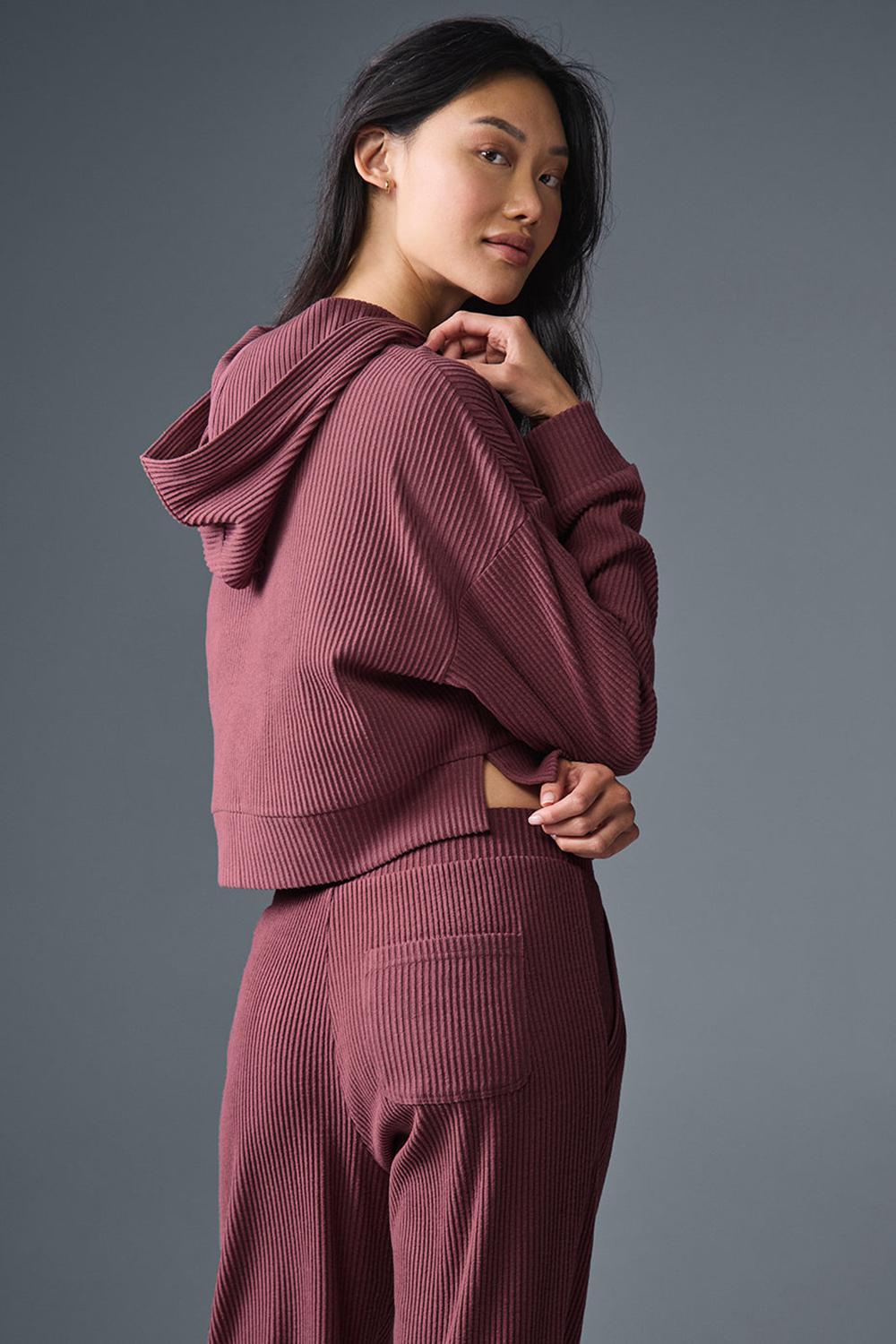 Burgundy Truffle Women Alo Yoga Muse Hoodie | Australia  92365-XLYP