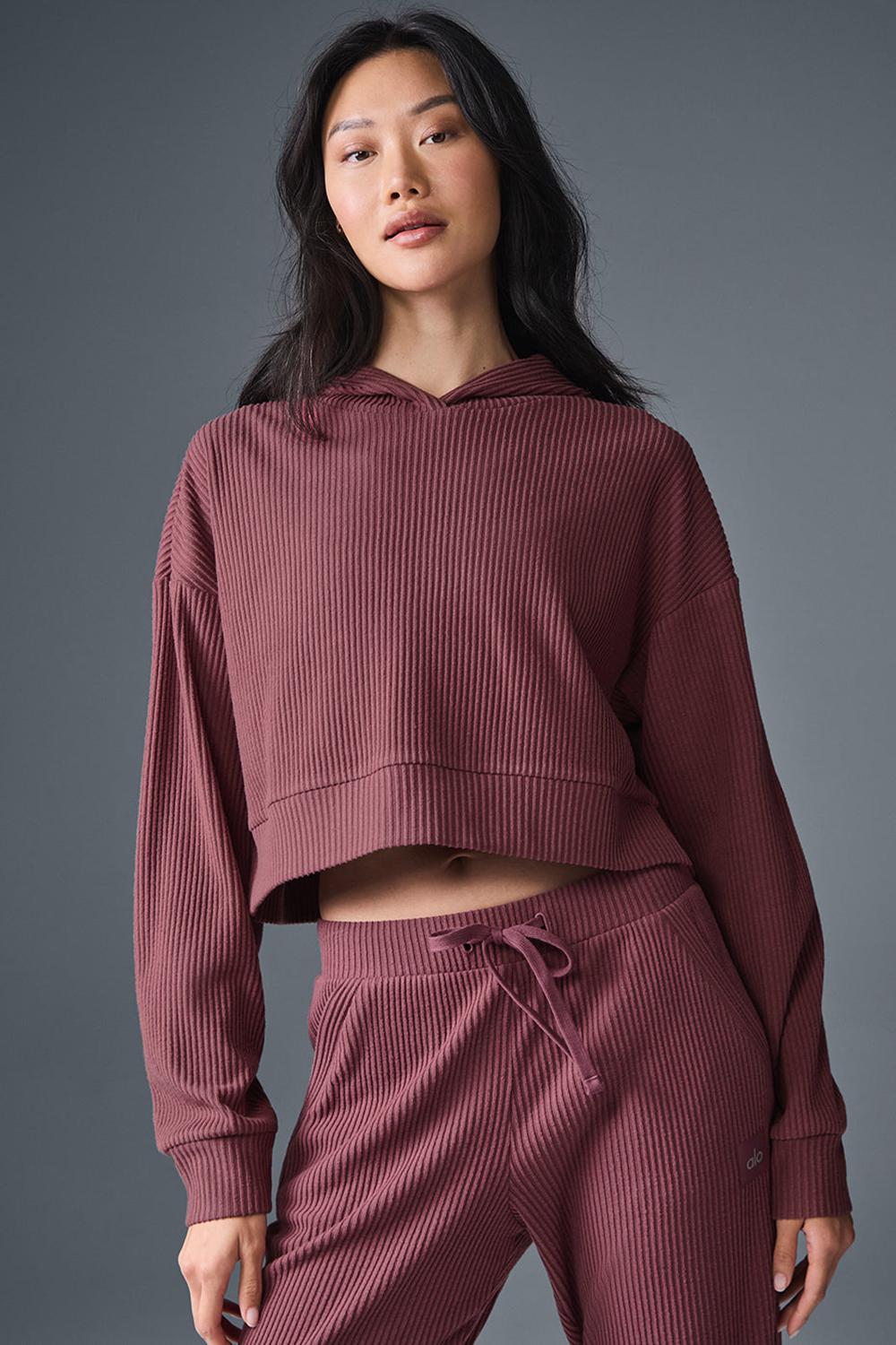 Burgundy Truffle Women Alo Yoga Muse Hoodie | Australia  92365-XLYP