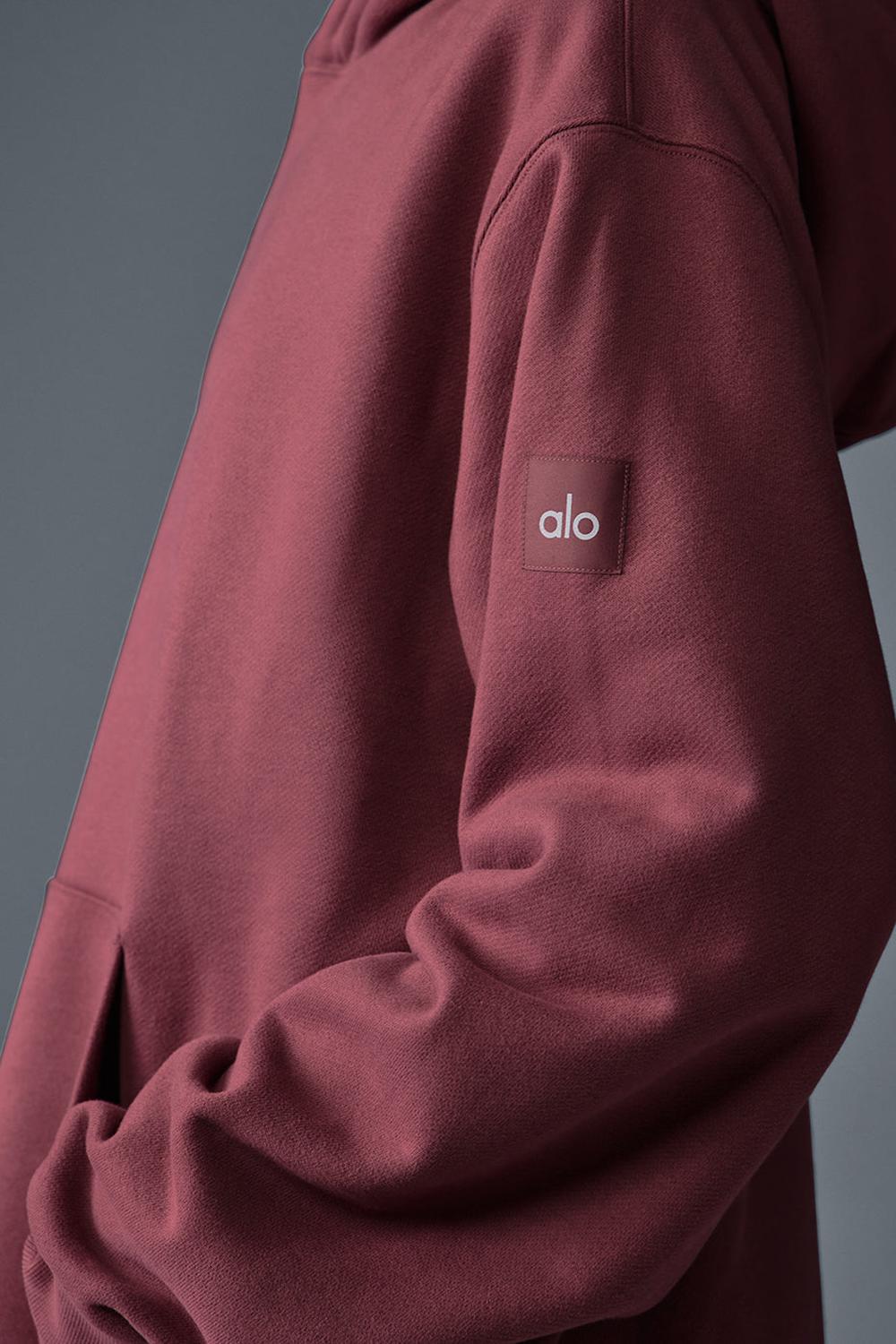 Burgundy Truffle Women Alo Yoga Renown Heavy Weight Hoodie | Australia  45096-AEMW