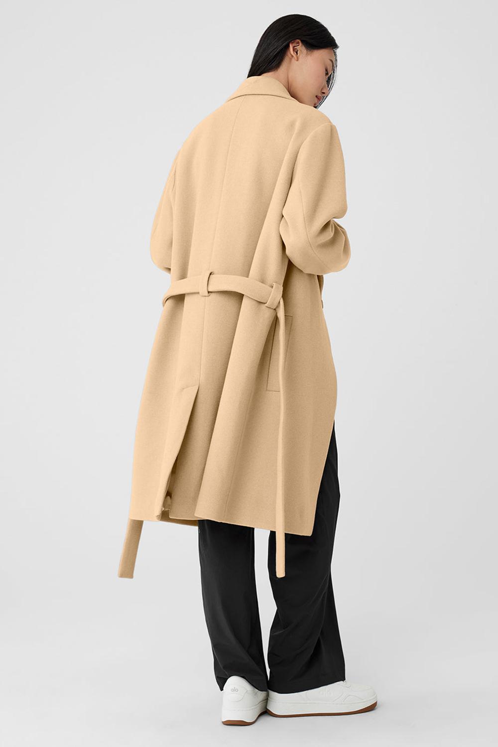 Camel Women Alo Yoga Wool Gameday Overcoat | Australia  23841-EJRV