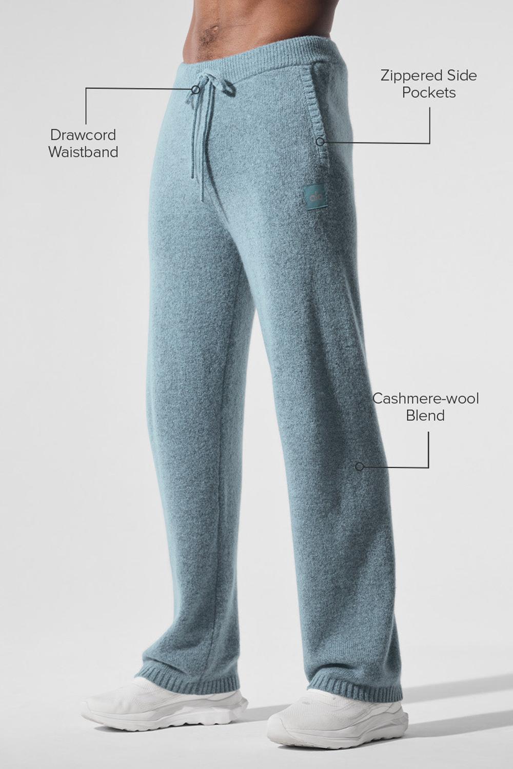 Celestial Blue Granite Heather Men Alo Yoga New Class Cashmere Sweatpant | Australia  13856-VZSE