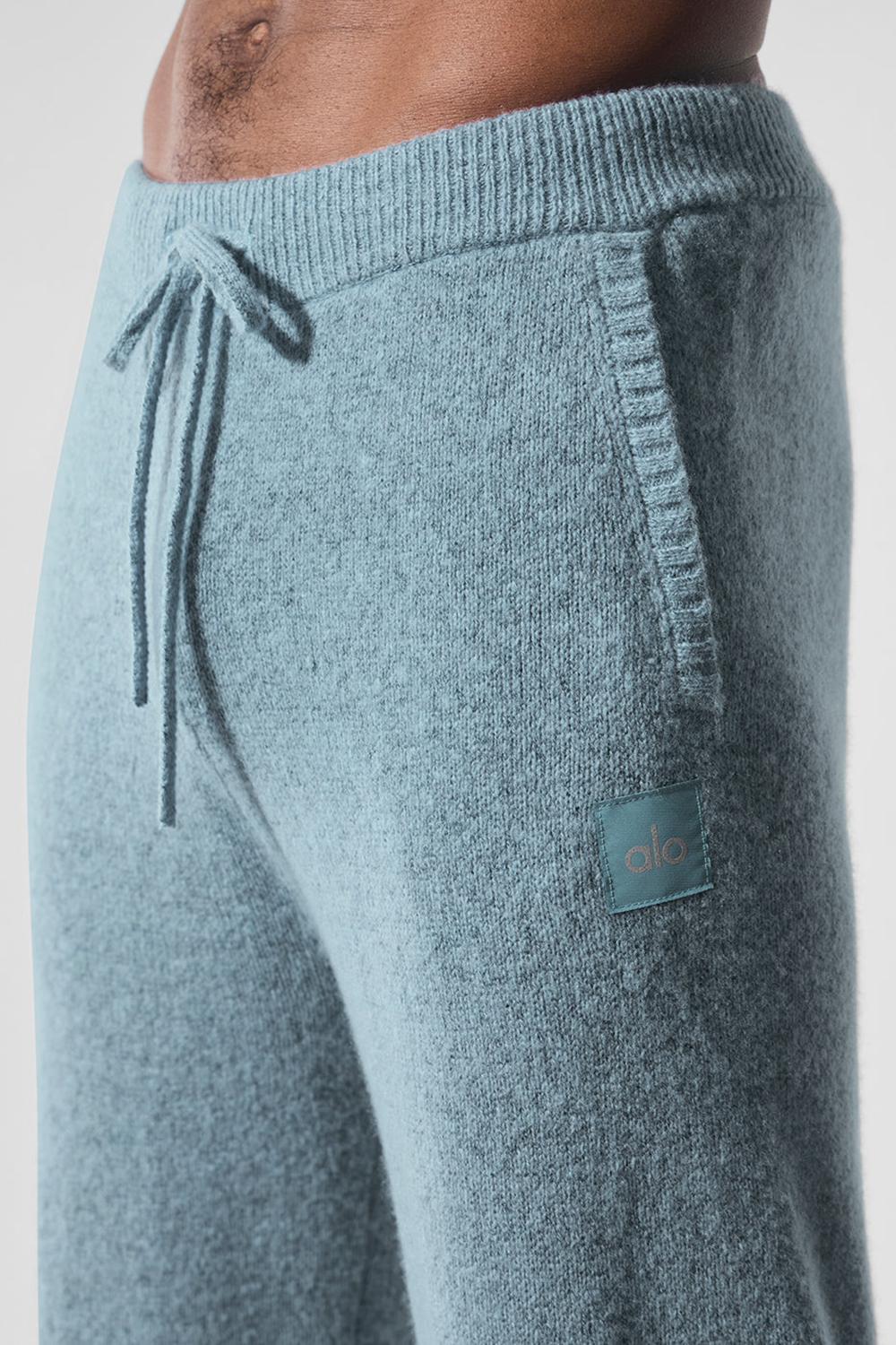 Celestial Blue Granite Heather Men Alo Yoga New Class Cashmere Sweatpant | Australia  13856-VZSE