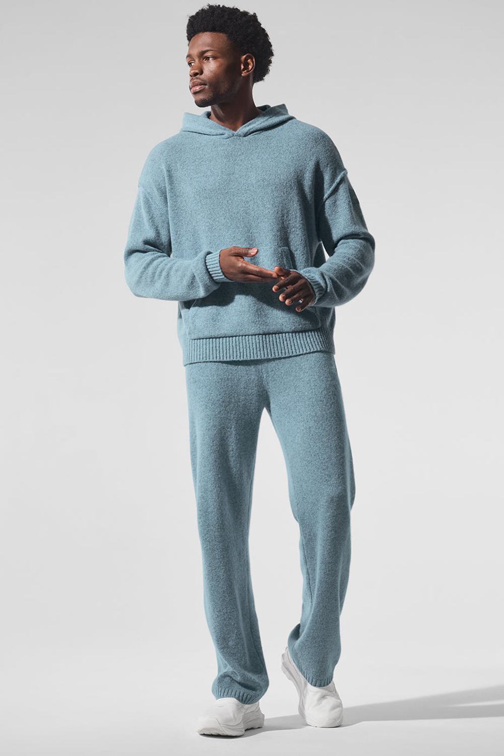 Celestial Blue Granite Heather Men Alo Yoga New Class Cashmere Sweatpant | Australia  13856-VZSE