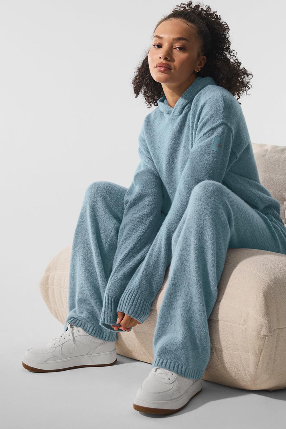 Celestial Blue Granite Heather Women Alo Yoga New Class Cashmere Sweatpant | Australia  86047-CVWM