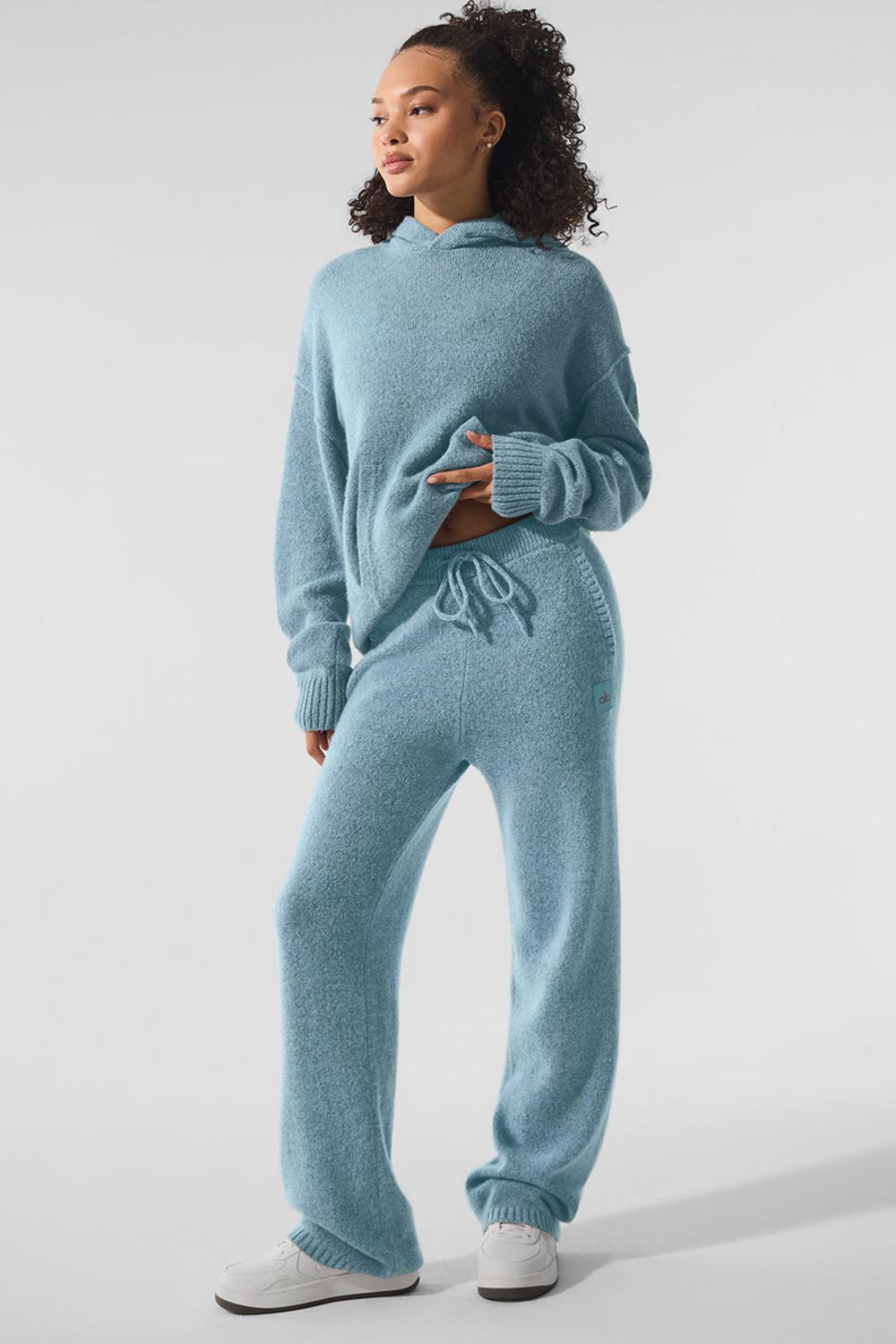 Celestial Blue Granite Heather Women Alo Yoga New Class Cashmere Sweatpant | Australia  86047-CVWM