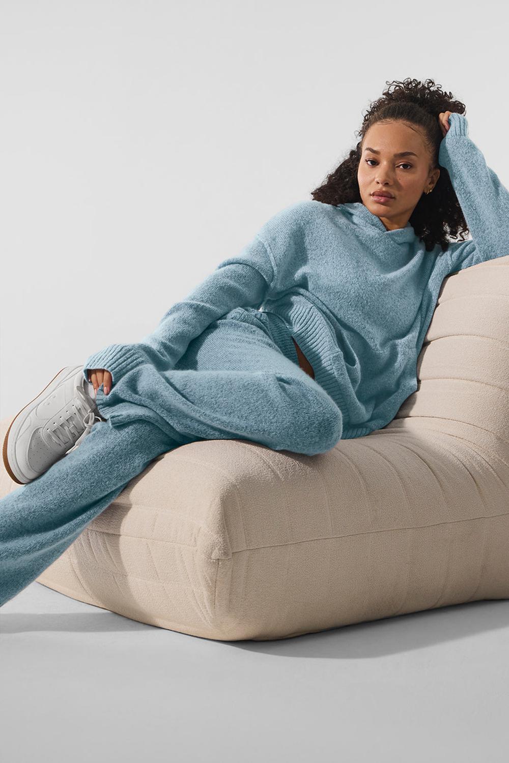Celestial Blue Granite Heather Women Alo Yoga New Class Cashmere Sweatpant | Australia  86047-CVWM