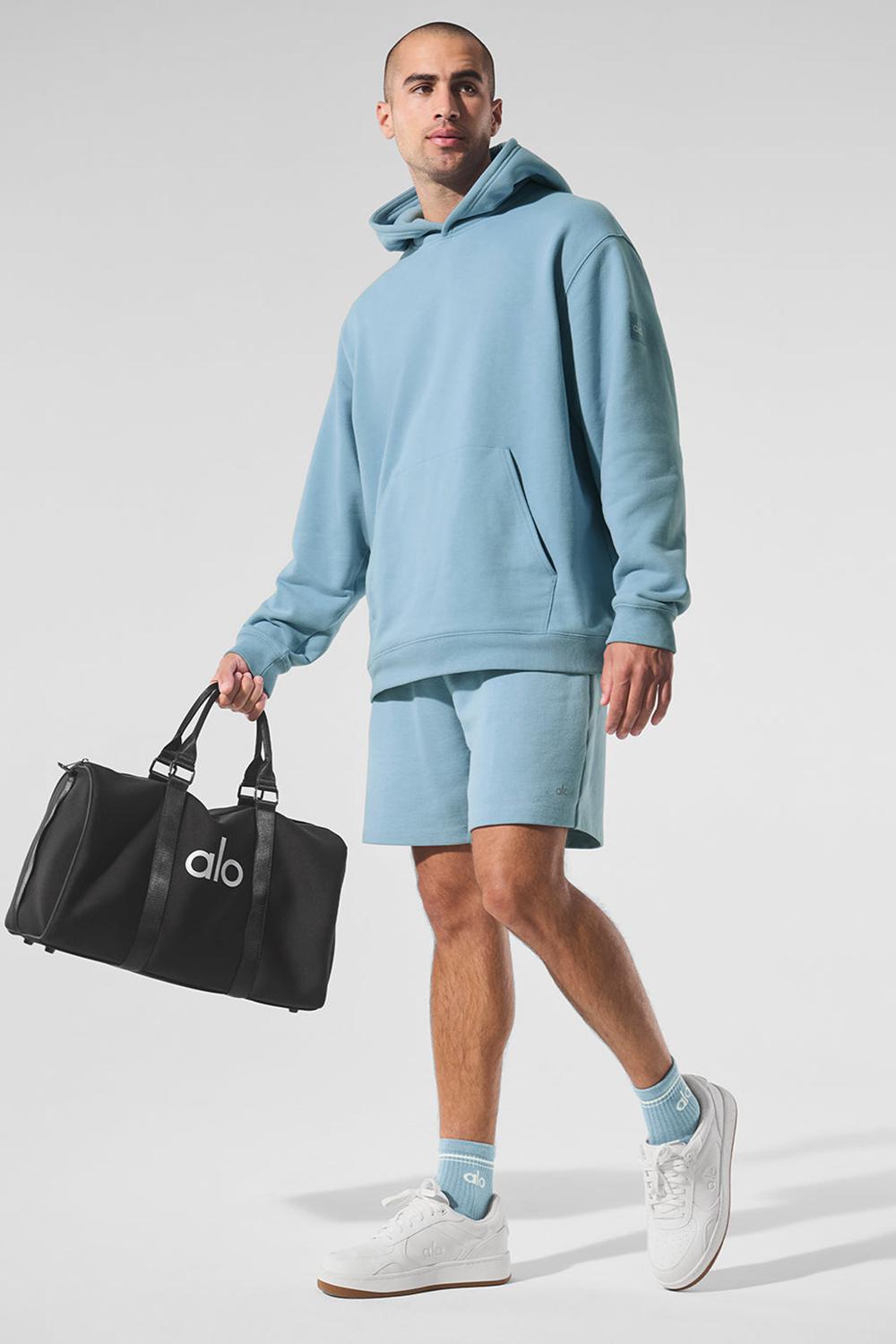 Celestial Blue Men Alo Yoga Renown Heavy Weight Hoodie | Australia  36081-FDBI