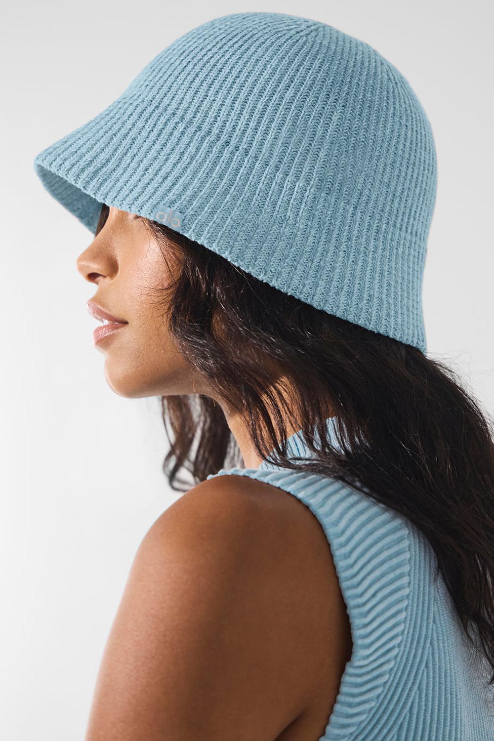 Celestial Blue / Dark Celestial Blue Women Alo Yoga Denim Knit Cloche | Australia  48620-ZSYN