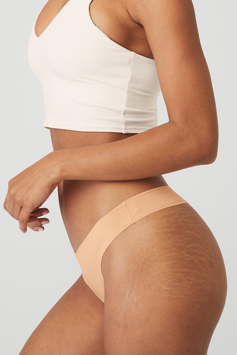 Champagne Women Alo Yoga Airbrush Invisible Thong | Australia  72085-MPGA