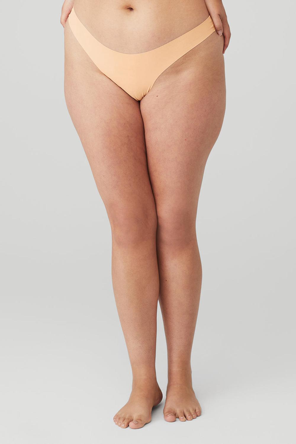 Champagne Women Alo Yoga Airbrush Invisible Thong | Australia  72085-MPGA